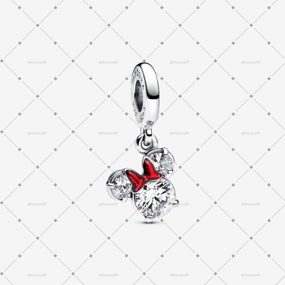 Pandora Disney Minnie Mouse Silhouette Dangle Charm - Picture 1 of 5